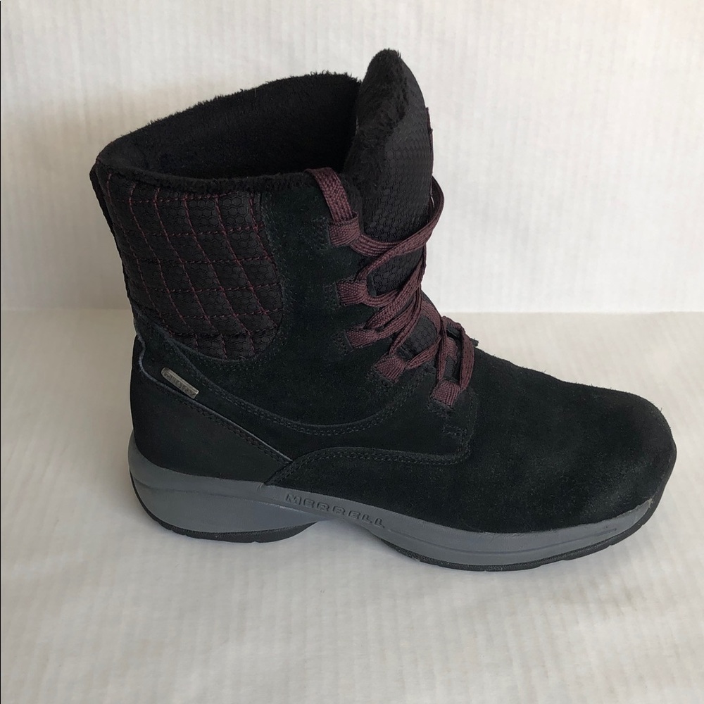 MERRELL Jovilee Artica Black Suede Women’s Winter Waterproof Boots Size 7